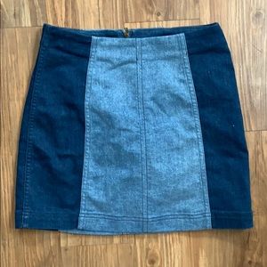 Free people mini jean skirt